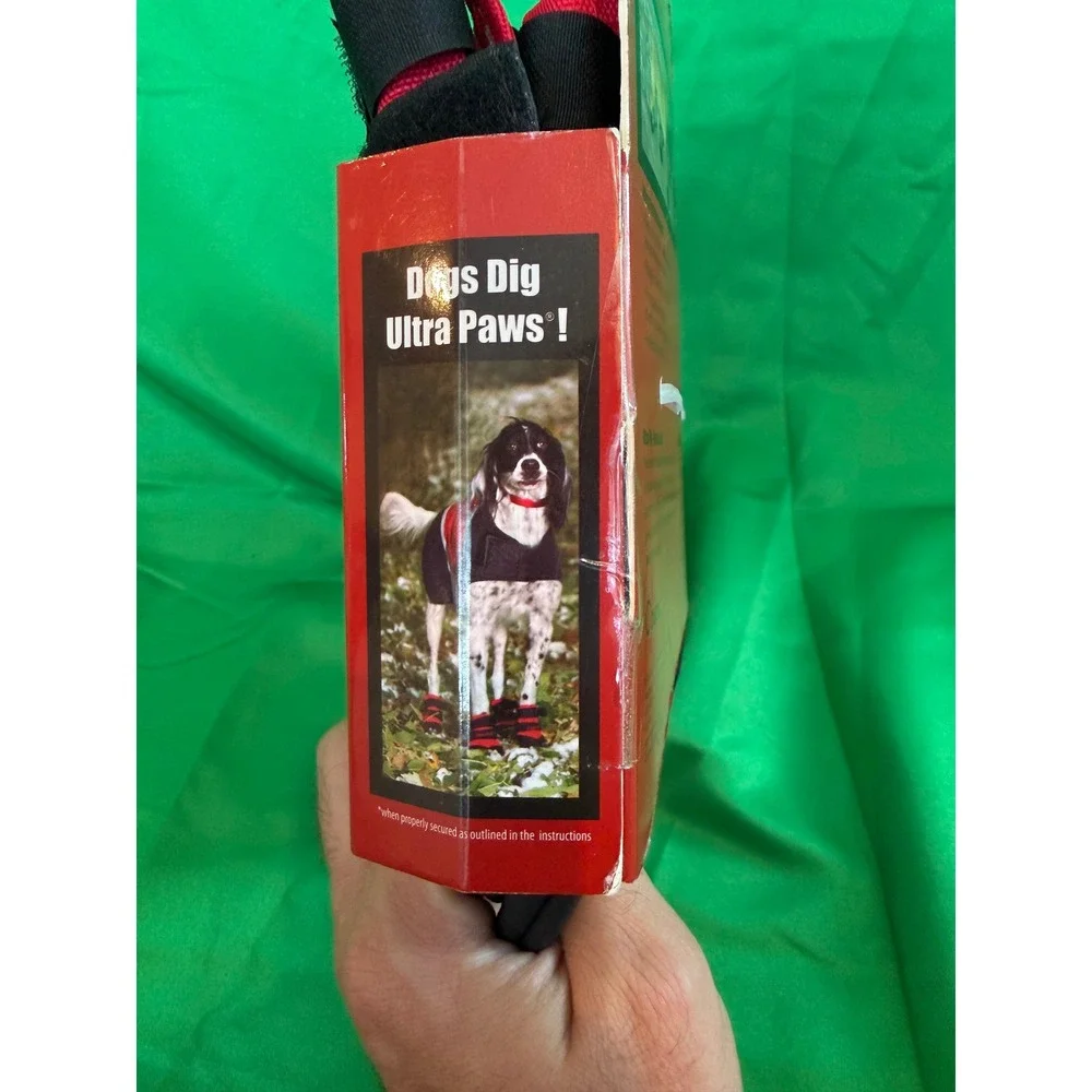 Ultra Paws Durable Dog Boots Red Black XL 303D-RXL Protective Pet Footwear
